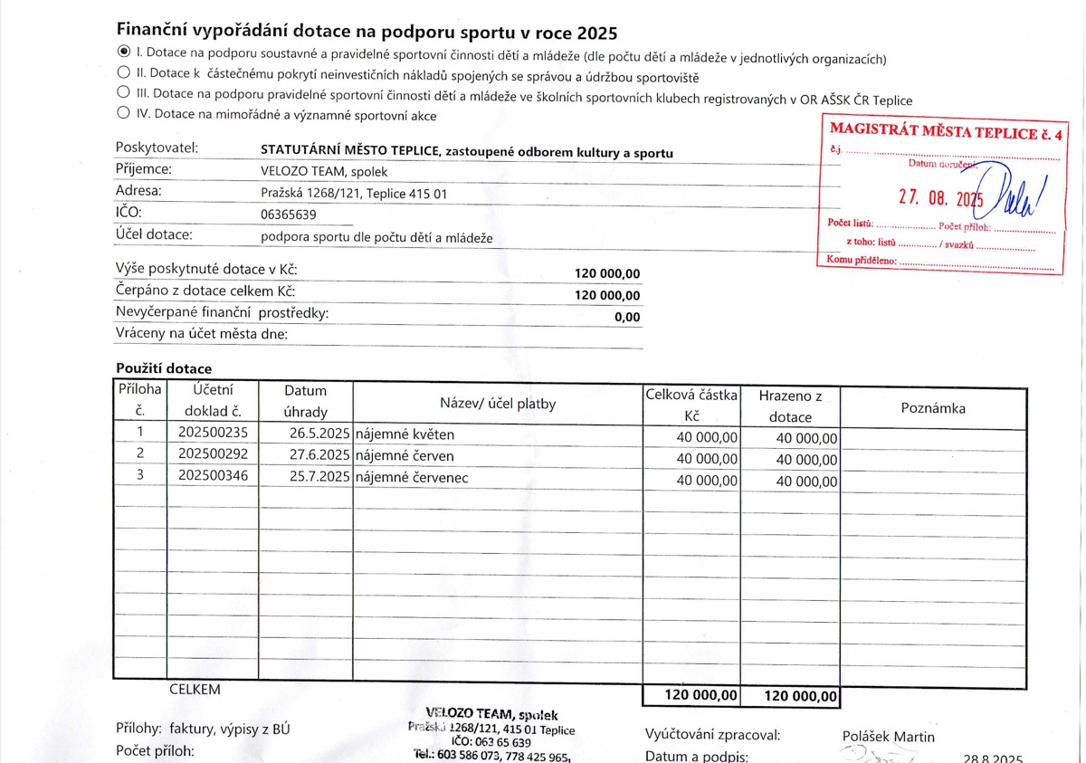 Dokument podpory města Teplice 2